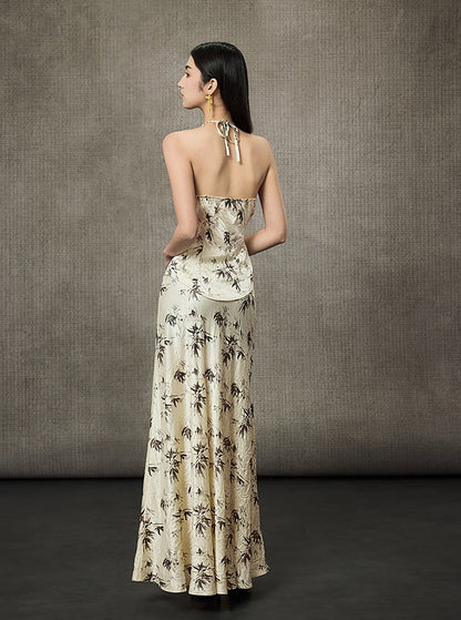 HECO Long Bamboo Leaf Acetate Skirt  - MINIS.