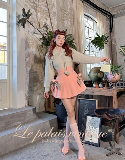Le Palais Vintage Luxury Long Sleeves Slim Fit Sweater Set Dinner date Suit-Natasha