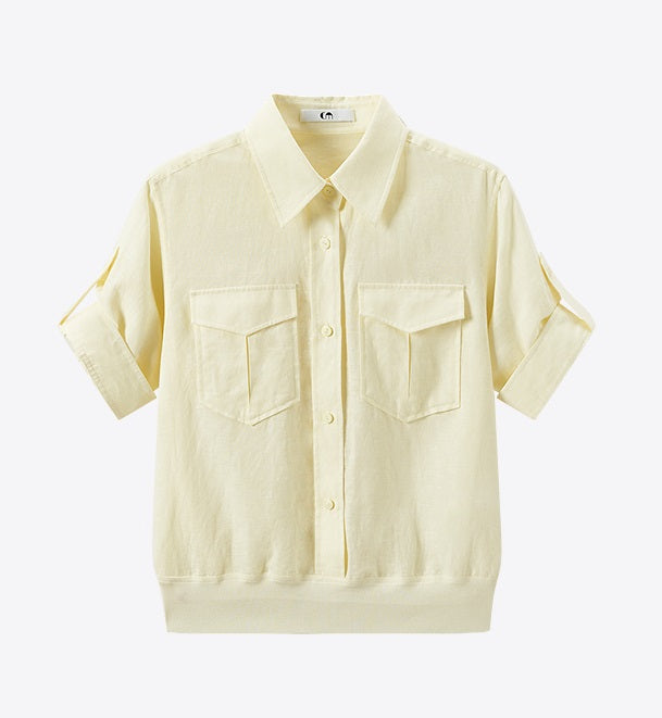 COMME MOI summer women's gentle linen shirt - HANAH.