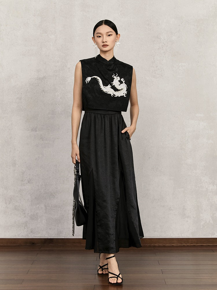 HECO cotton jacquard top short sleeveless women - adam.