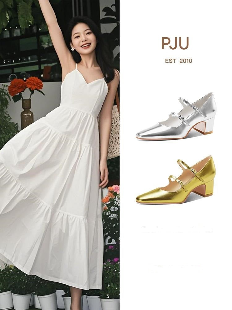 Pjjuu Mary Jane New Beautiful Feet Small Leather Shoes - GOSSIP