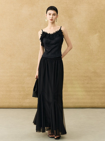 HECO Chinese High-end Acetate Lace Splicing Camisole - ZEPH.