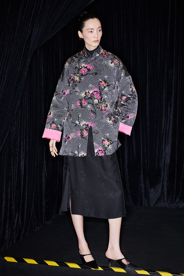 M essential Ma Kai designer Cherry Blossom Print  Pipa Jacket - NAIL.