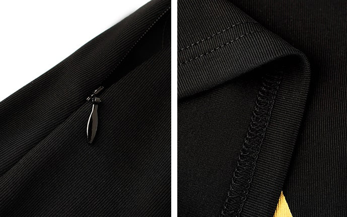 HECO Chinese draped skirt summer fashion ginkgo print skirt set - AFLORAL.