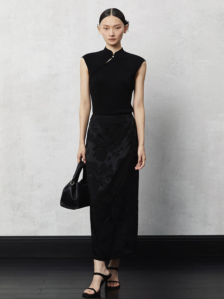 HECO Pleated Feminine Slit Long Skirt Summer - cors.