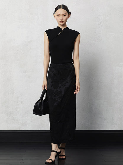 HECO Pleated Feminine Slit Long Skirt Summer - cors.