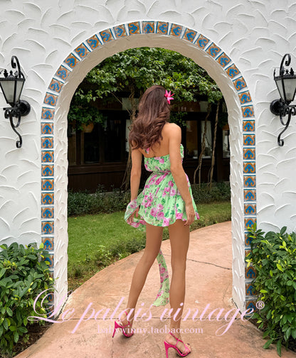 Le Palais Vintage is a silk wrap halter neck dress-GEE