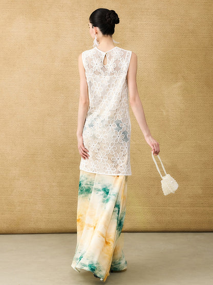 HECO Chinese three-dimensional embroidered dress two-piece dress - SQUIRM.