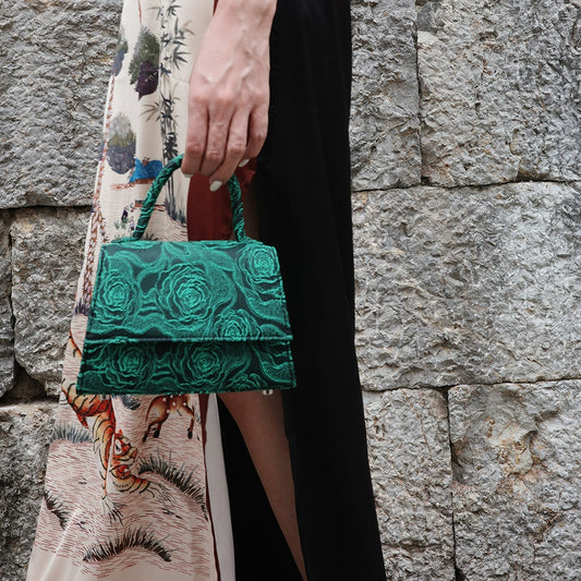 B-FEI original design new Chinese vintage rose crossbody bag-PESOS