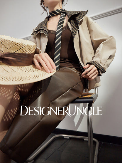 DGU "Fog Brown" autumn new loose casual versatile niche design jacket - NOW.