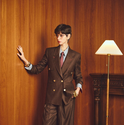 ANNASPEAK ROSSO Red Suit Pants Set-ADIO.
