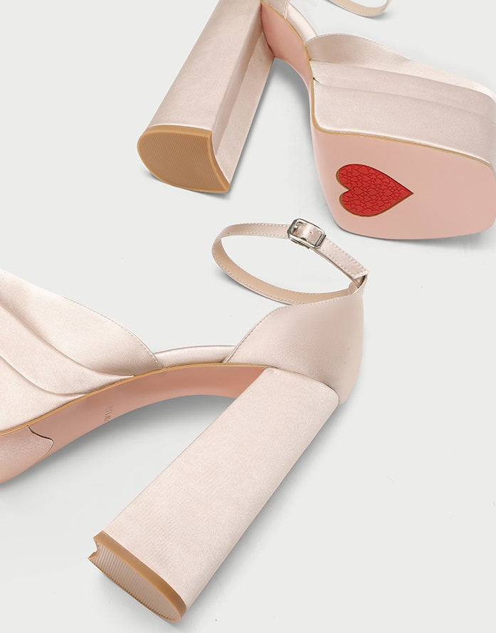 PJJUU women's new platform wedding shoes  - GUIDE