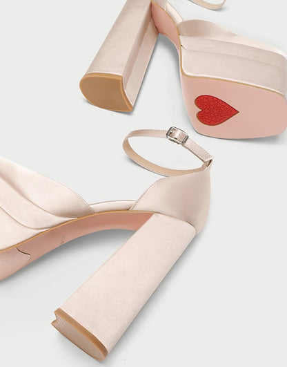 PJJUU women's new platform wedding shoes  - GUIDE