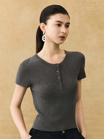 HECO Chinese Versatile Breathable Shoulder Short Sleeve T-Shirt - CEAS.