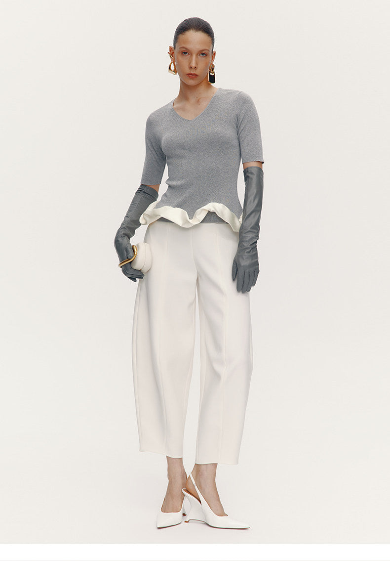 ATELIER MISS LU [After the Drama] New Artistic Scimitar Silhouette Pants - GRAT.