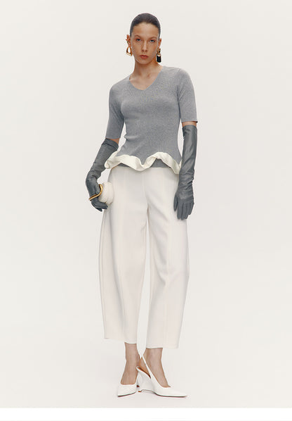 ATELIER MISS LU [After the Drama] New Artistic Scimitar Silhouette Pants - GRAT.