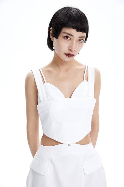 The TINY IN split-out open-waisted strap dress -CACAS