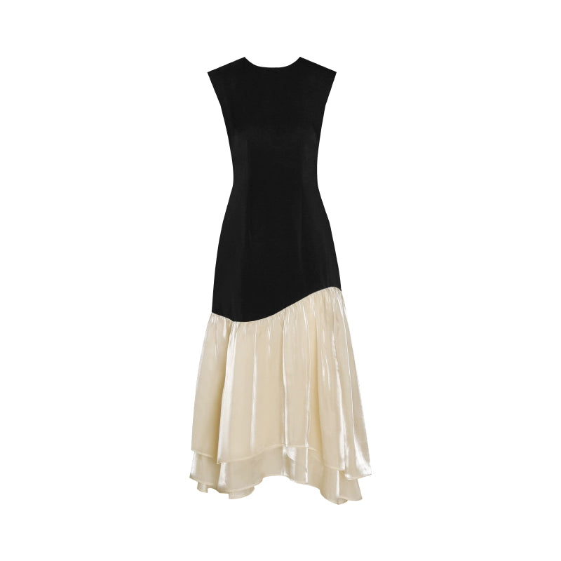 PURITY RING high end contrast fishtail sleeveless dress- Dreamy