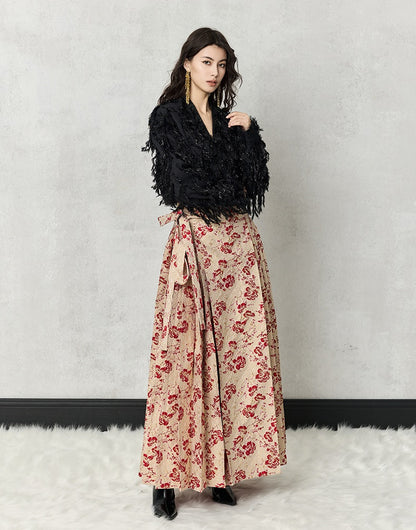 HECO Three-dimensional Tassel Fashion Top Shirt Women - flesh.