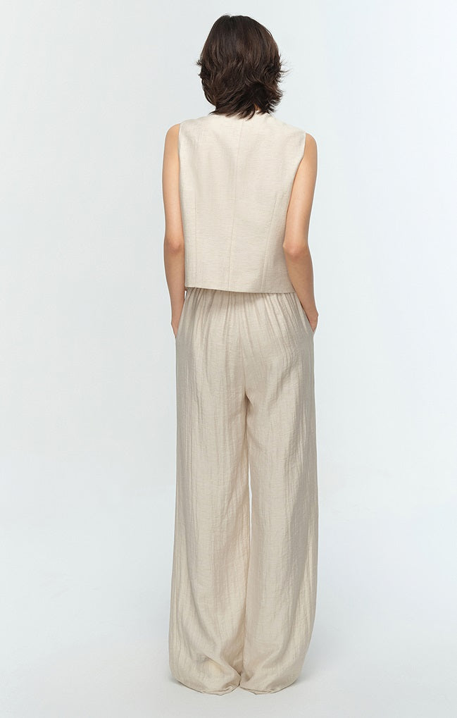 COMME MOI summer breathable V-neck short vest - THORAH.