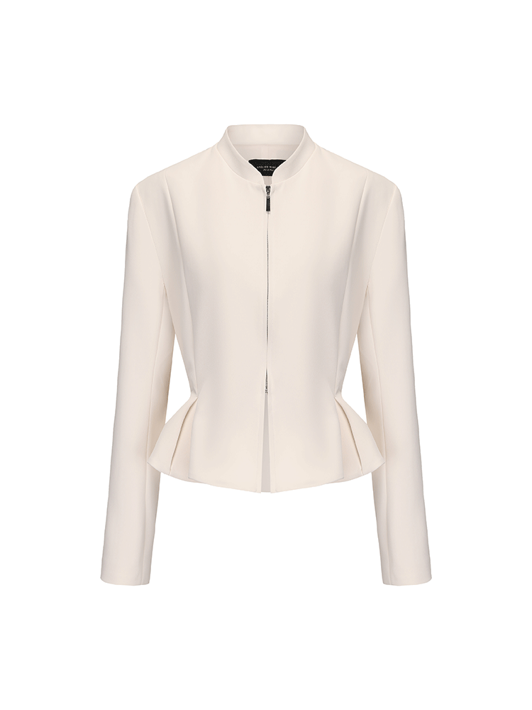 ATELIER MISS LU Authentic Silhouette Casual Waist Zip-Up Jacket - FRAME.