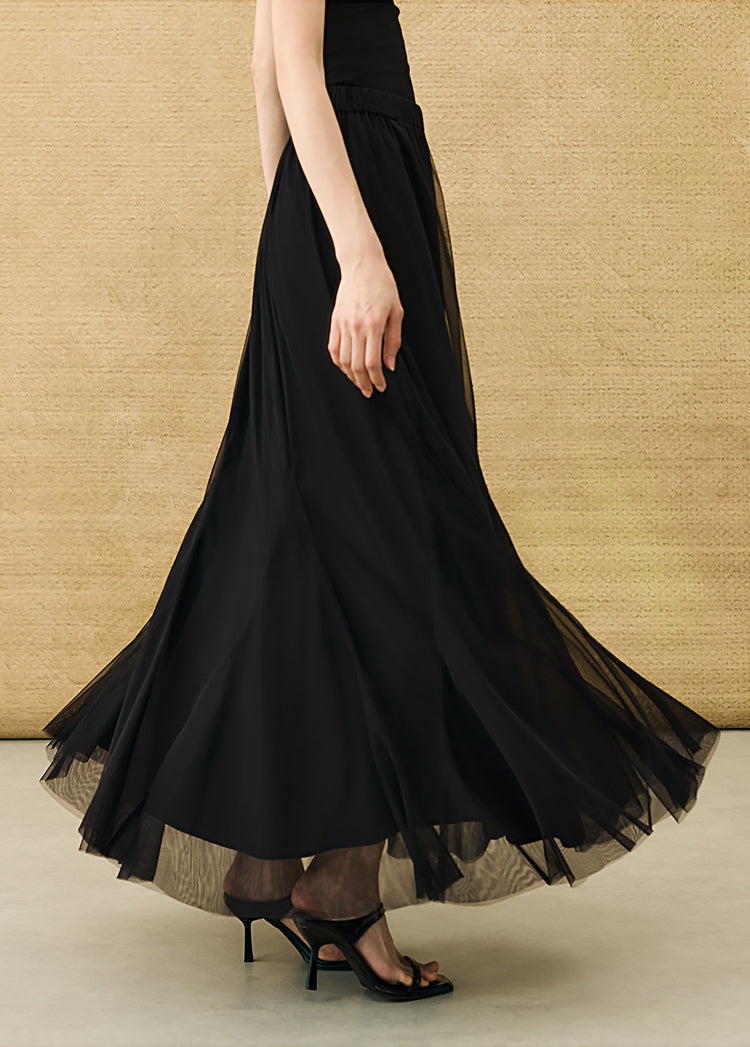 HECO Chinese style simple large elegant and flowing skirt - ELITE.
