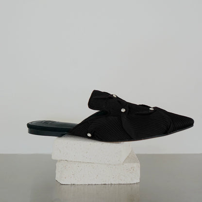B-FEI rhinestone flat pointed toe slippers-YUJIRO.
