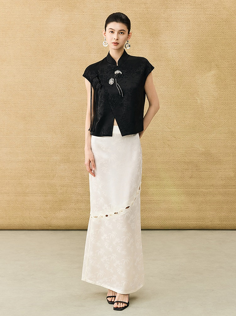 HECO Chinese style acetate rich bamboo skirt - DEED.