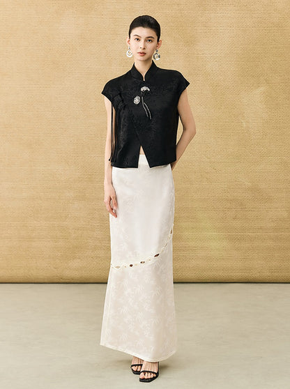 HECO Chinese style acetate rich bamboo skirt - DEED.