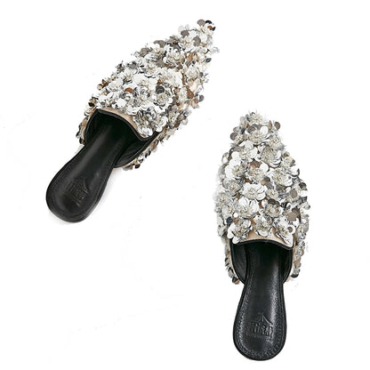 B-FEI rhinestone women's shoes glitter slippers-POOT.