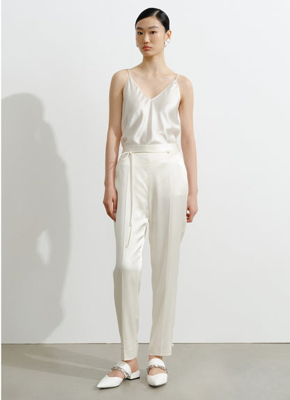 COMME MOI Lu Yan designer's new women's V-neck acetate satin camisole - MARTINS .