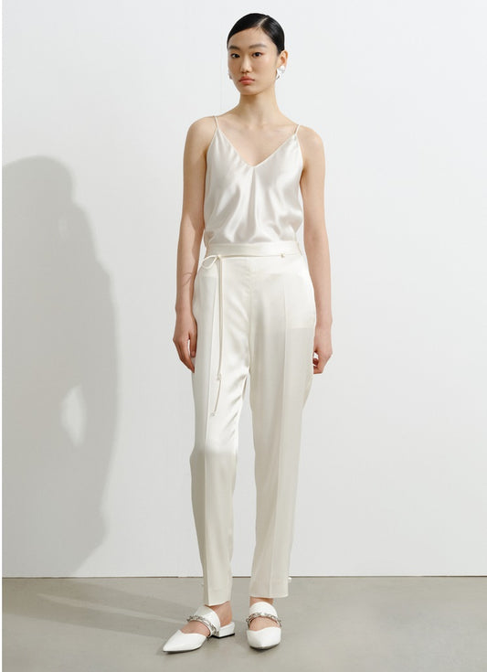 COMME MOI Lu Yan designer's new women's V-neck acetate satin camisole - MARTINS .