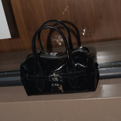 IUBALLET Elegant One-shoulder Black Small Leather Bag - PEACE.