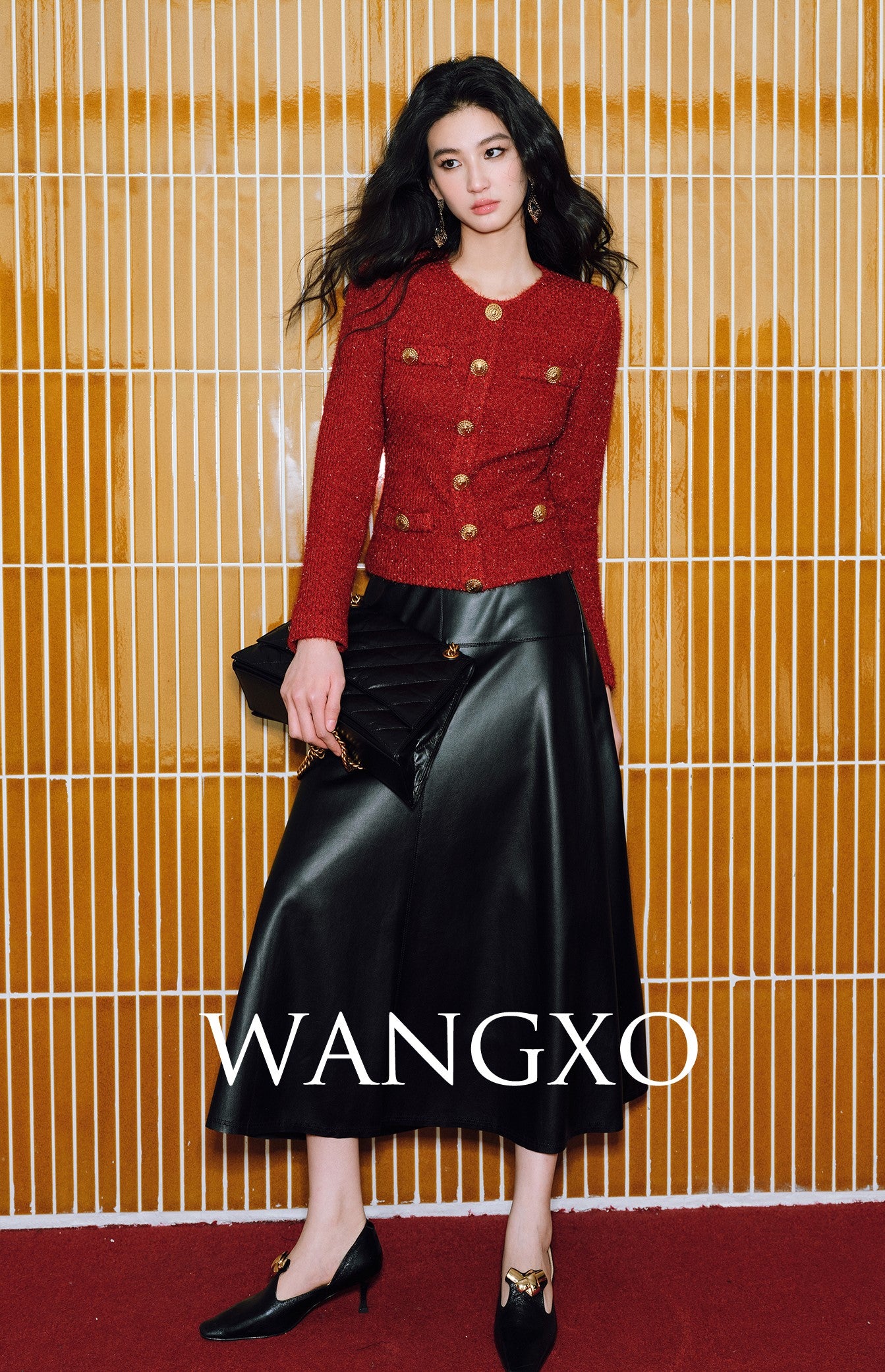 WANGXO |Wool Yarn Weave Waist Cropped Jacket- RAYA.