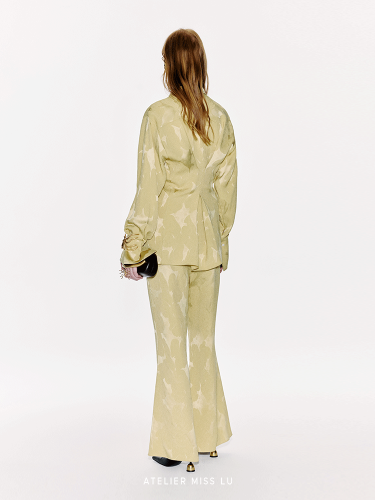 ATELIER MISS LU New Chinese Texture Acetate Waist Top - SIDNEY.