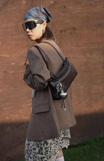 IUBALLET Commuter Wrap Top Layer Cowhide One-Shoulder Crossbody Bag - SOILDERS.