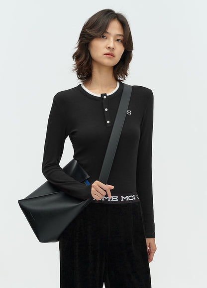 COMME MOI Lu Yan designer new women's irregular split barrel bag shoulder bag - FAITH.