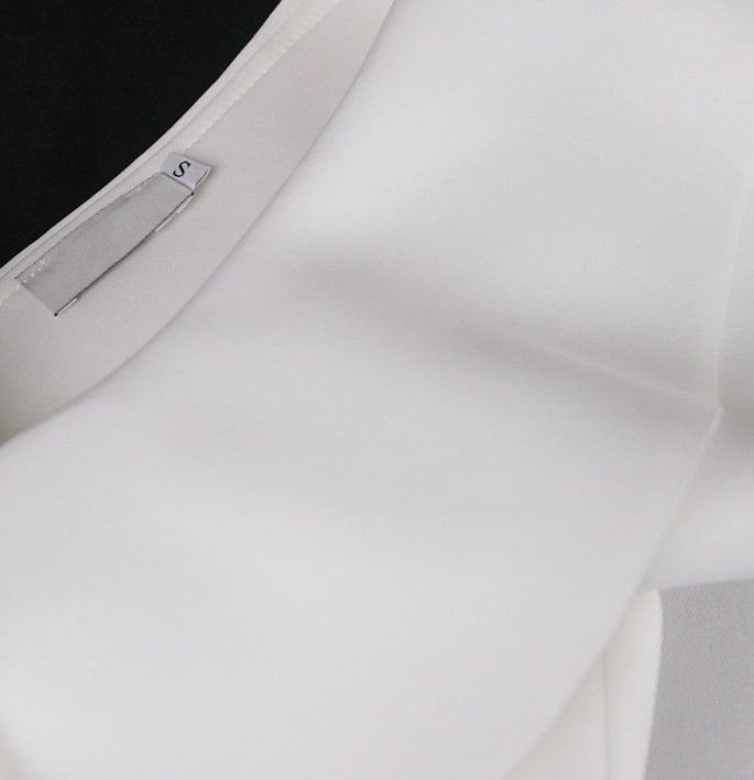 DOLLY Elegant White V-Neck Flying Ruffle Sleeve Slim Fit Long Goddess Dress-CLAUDIA