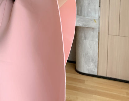 DOLLY Luxury French Style Ruffle One Shoulder Hip Hug Midi Dinner Dress-JEHO