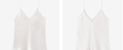 COMME MOI Lu Yan designer's new women's V-neck acetate satin camisole - MARTINS .