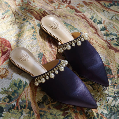 B-FEI women's handmade rhinestone pointed toe flat shoes-ELDON.