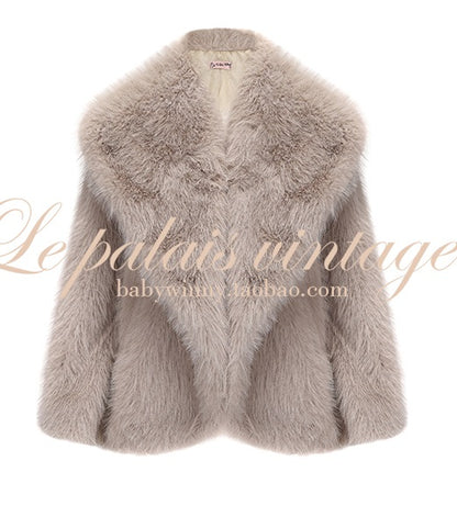 Le Palais Vintage  fur coat woolen trousers-DIOR