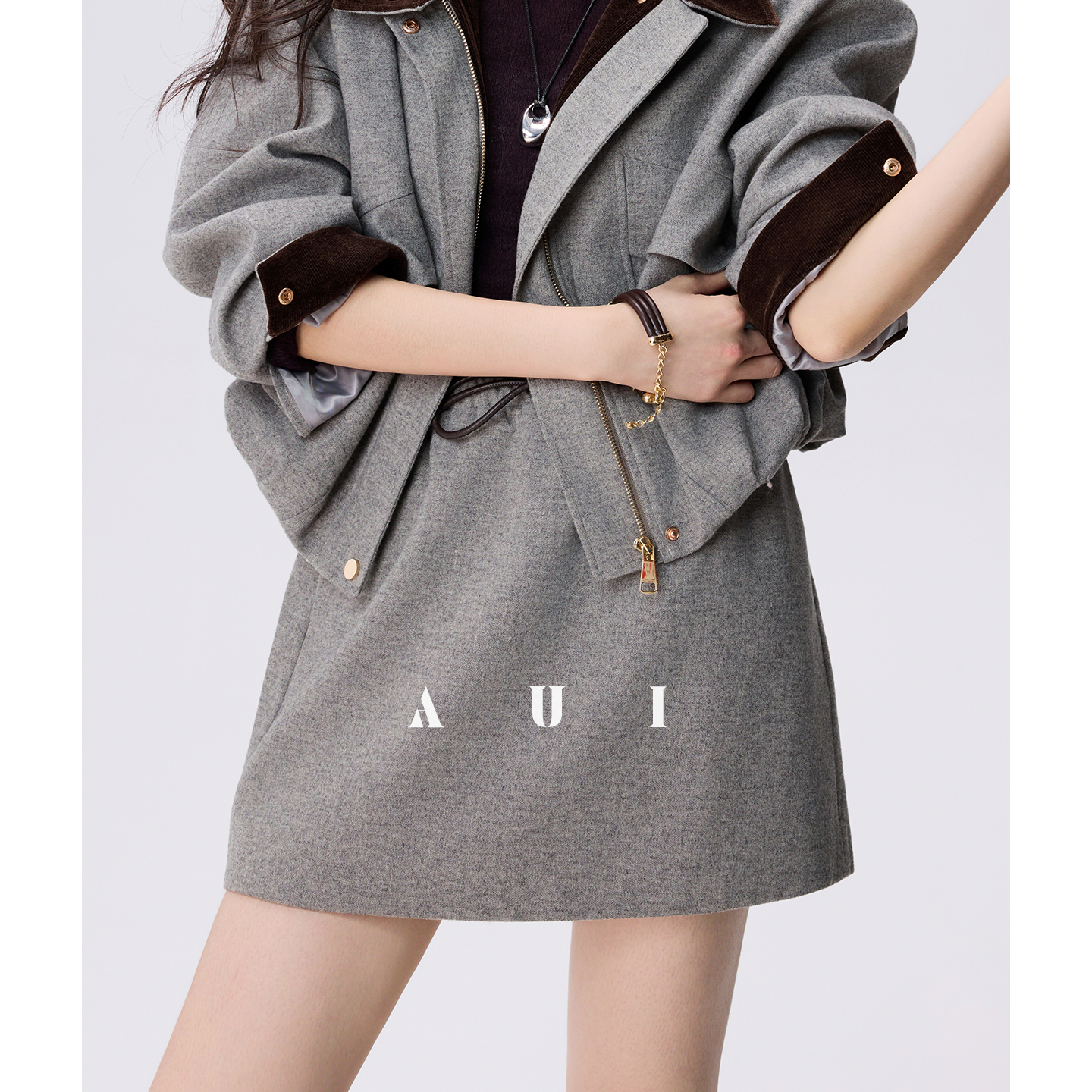 AUI Sheep Wool Black Turtleneck Sweater Slim Knit Base Jacket -  Su-Ho.