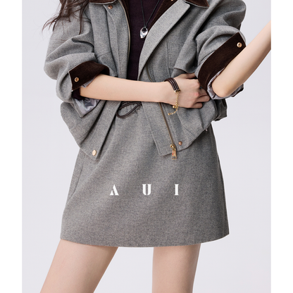 AUI Sheep Wool Black Turtleneck Sweater Slim Knit Base Jacket -  Su-Ho.