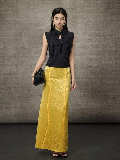 HECO Rose Crystal Tassel Shawl Women's Top - SURROUND.