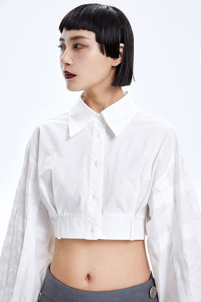 TINY IN ultra-short with large sleeves women's top -LULU.
