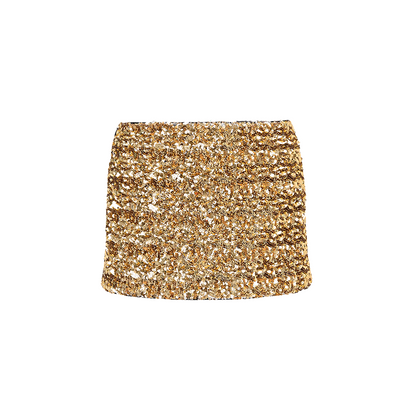 YES BY YESIR  bow decoration loose short skirt suit set - DECO