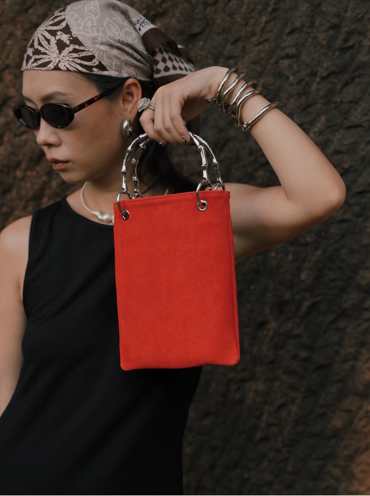 IUBALLET New Mobile Phone Metal Bamboo Handbag  - KYLE.