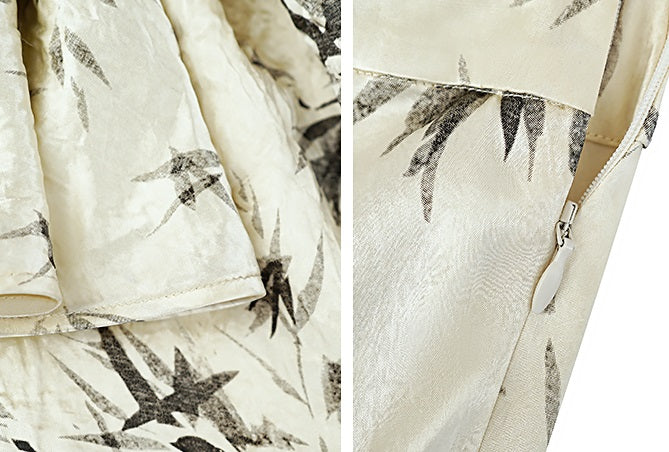 HECO Long Bamboo Leaf Acetate Skirt  - MINIS.