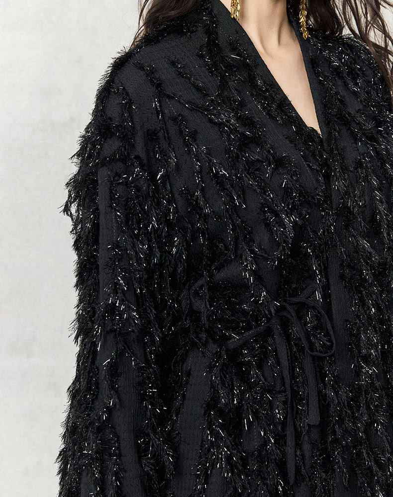 HECO Three-dimensional Tassel Fashion Top Shirt Women - flesh.